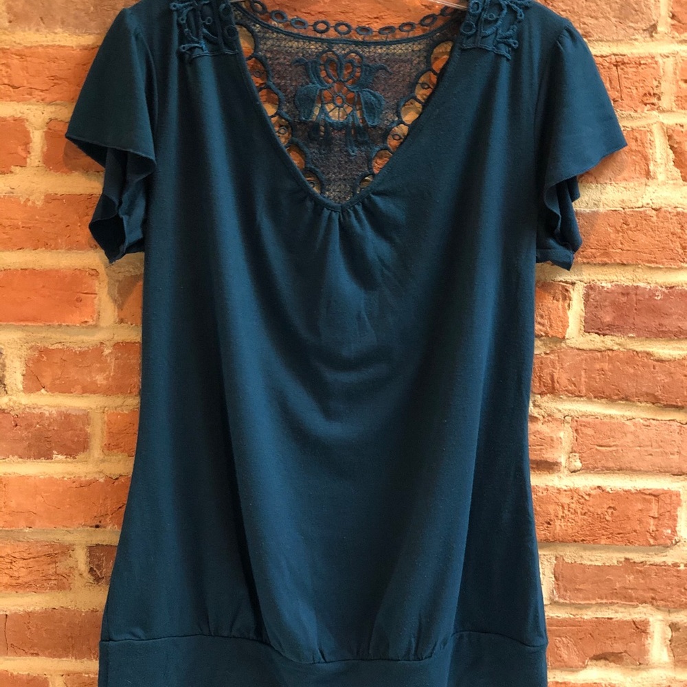 Dark Teal Dolman Top